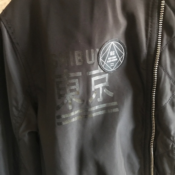 SOLD H&M bomber jacket varsity puffer black 10-12 - Picture 4 of 8